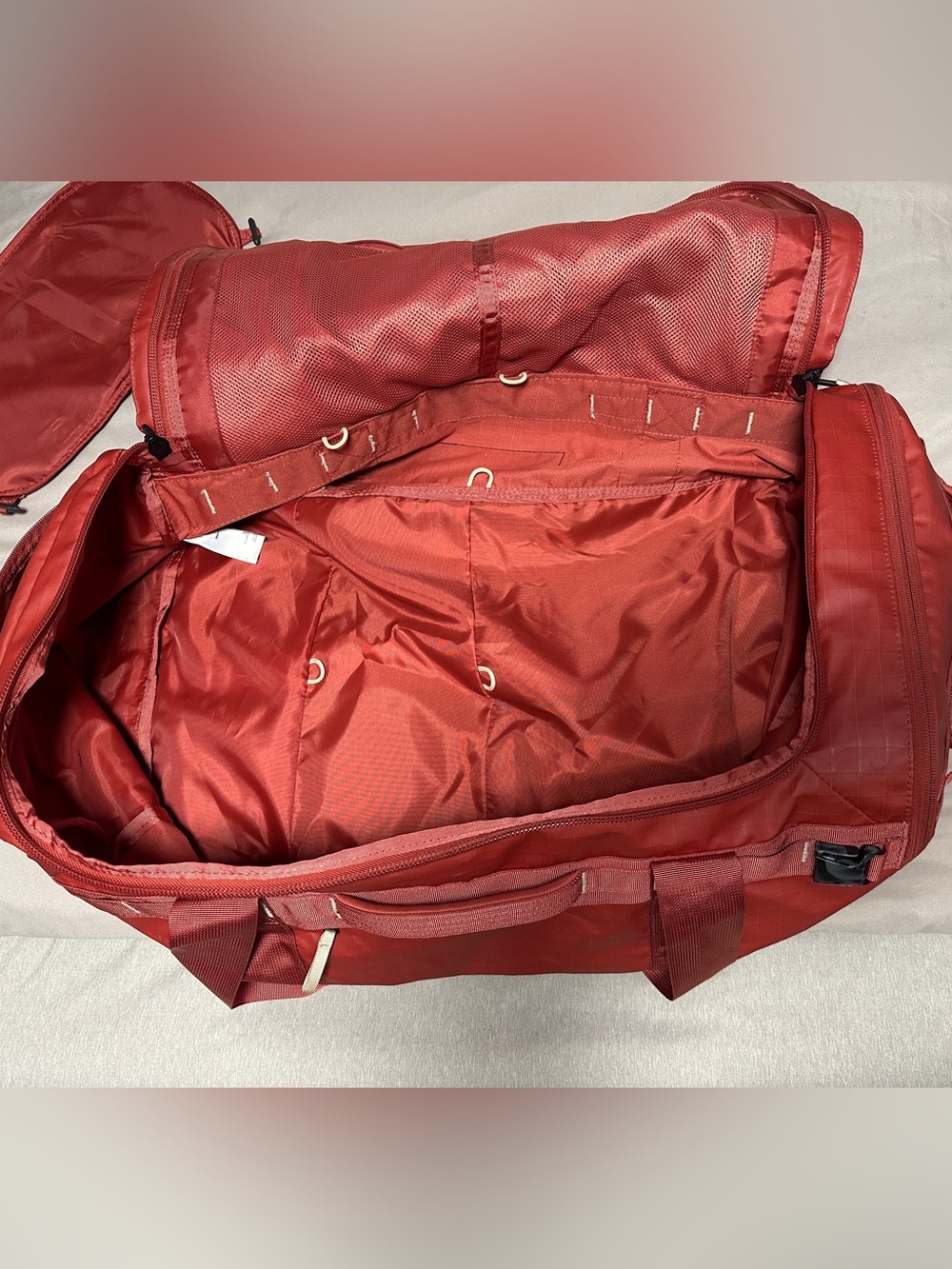 Spacious Red Travel Duffel Bag